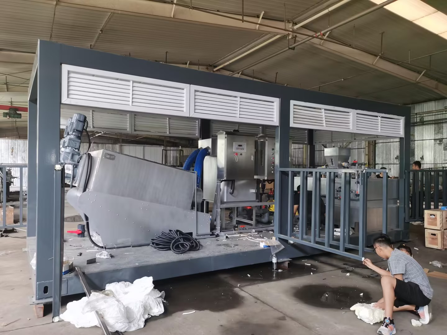 撬裝一體疊螺污泥脫水機 撬裝一體疊螺污泥脫水機